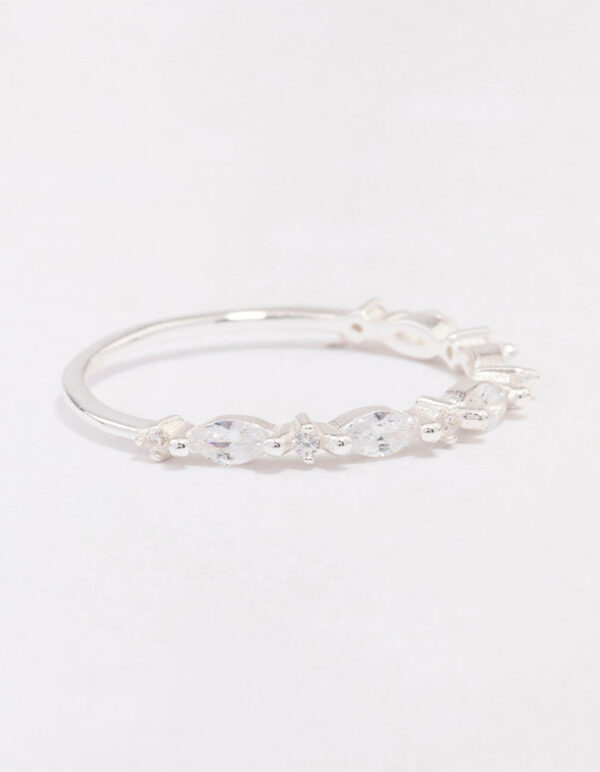 Alternating Marquise Round Ring