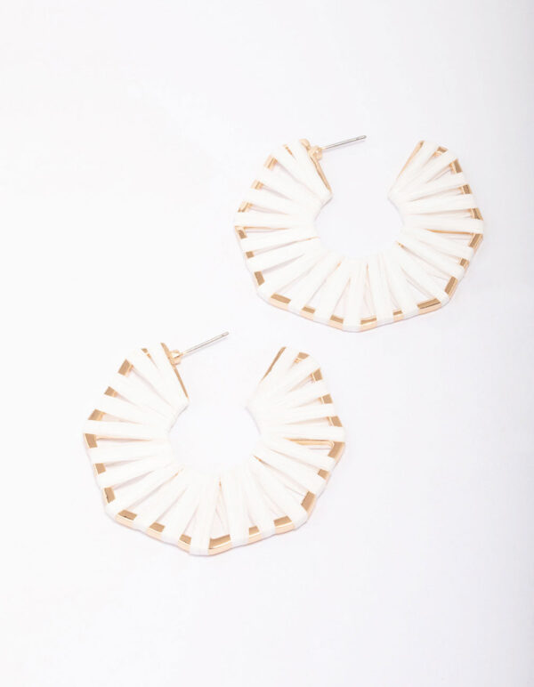 Octagon Wrapped Hoop Earrings